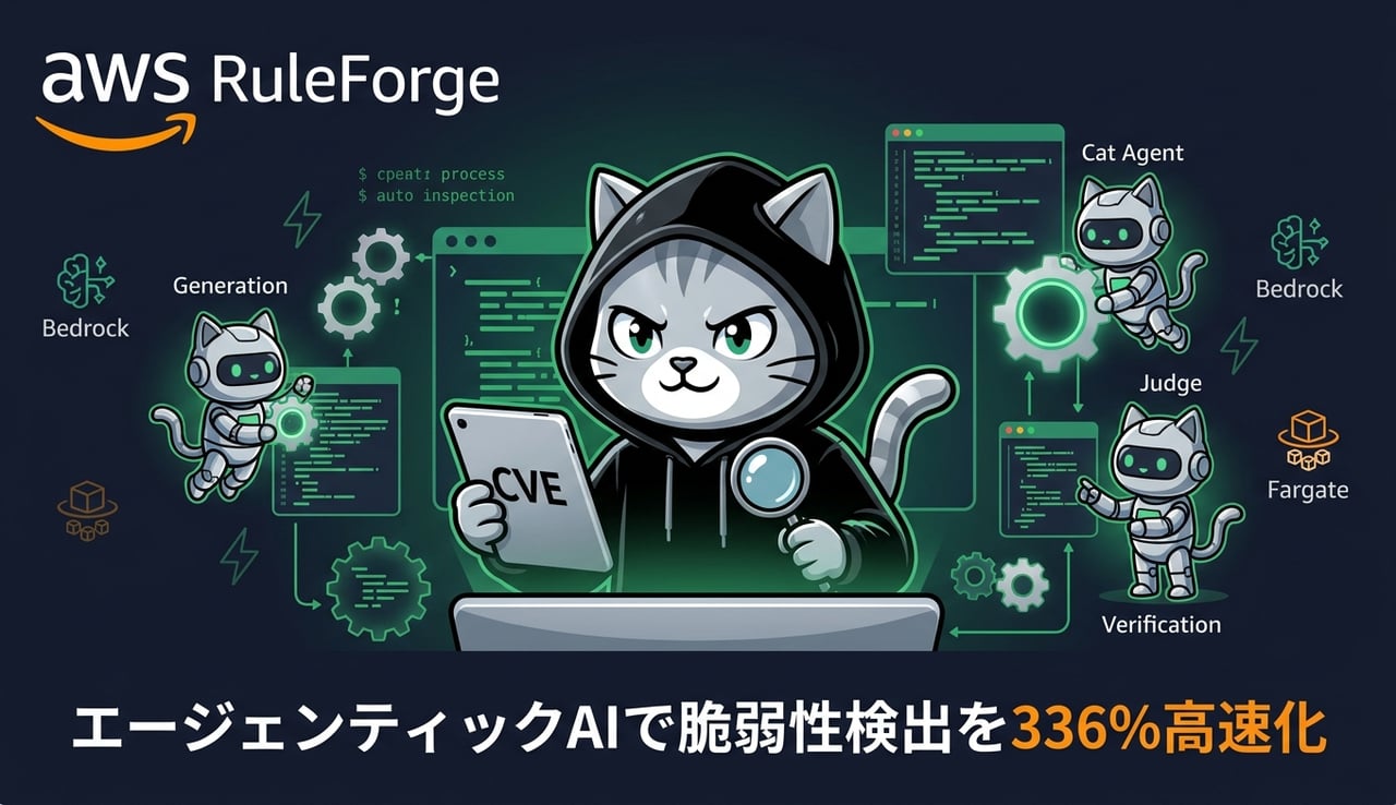 AmazonがエージェンティックAIで脆弱性検出ルール生成を336%高速化 RuleForgeの仕組みとAWS実装