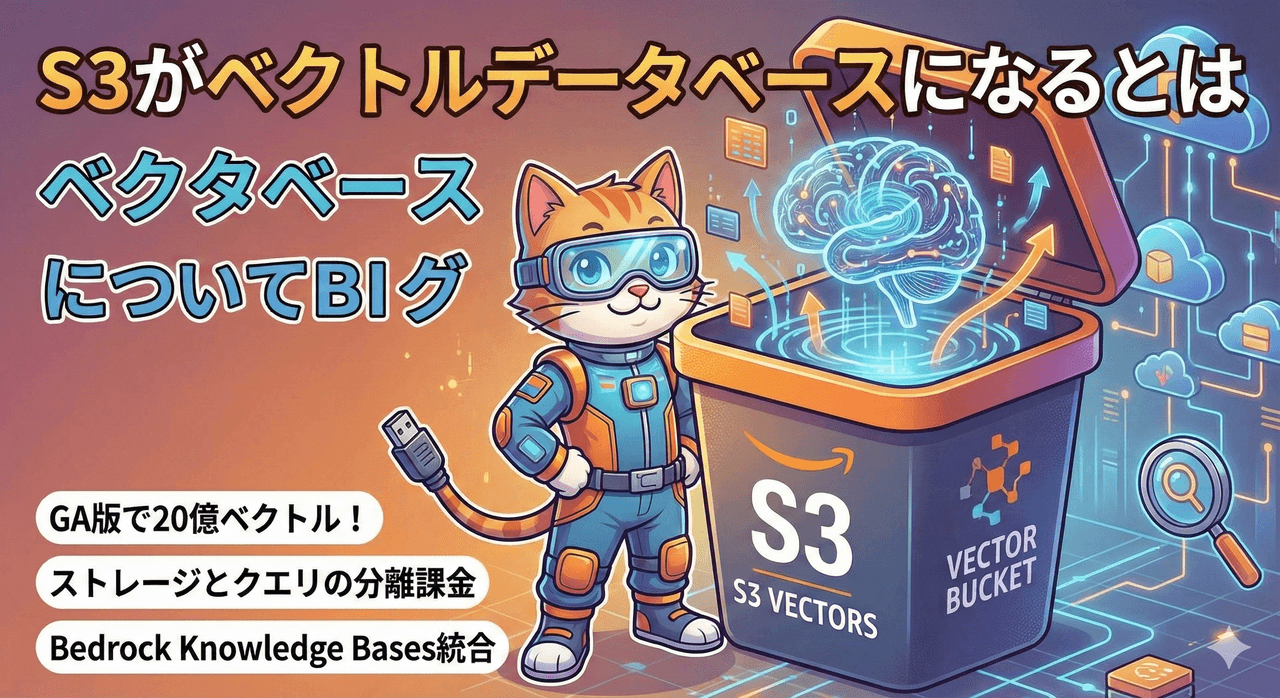 S3がベクトルDBになった?S3 VectorsでRAGコストを90%削減