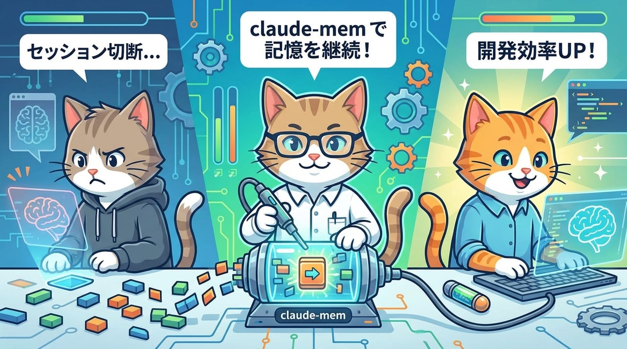 Claude Codeのセッション間コンテキスト喪失を解決するOSSプラグイン「claude-mem」を試してみた