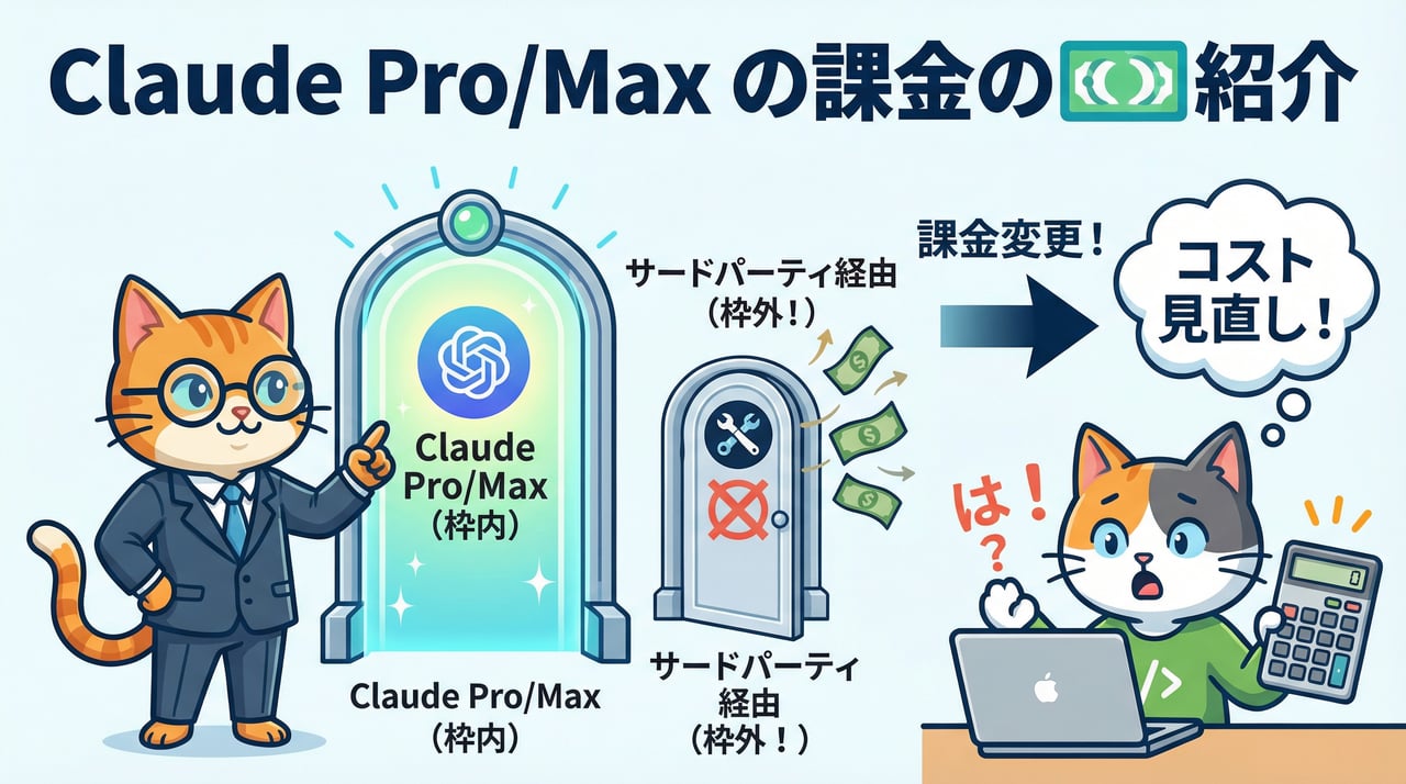 Claude Pro/MaxのAgent課金が変わった——サードパーティツールはサブスク枠外へ、エンジニアが今すぐコストを再試算すべき理由