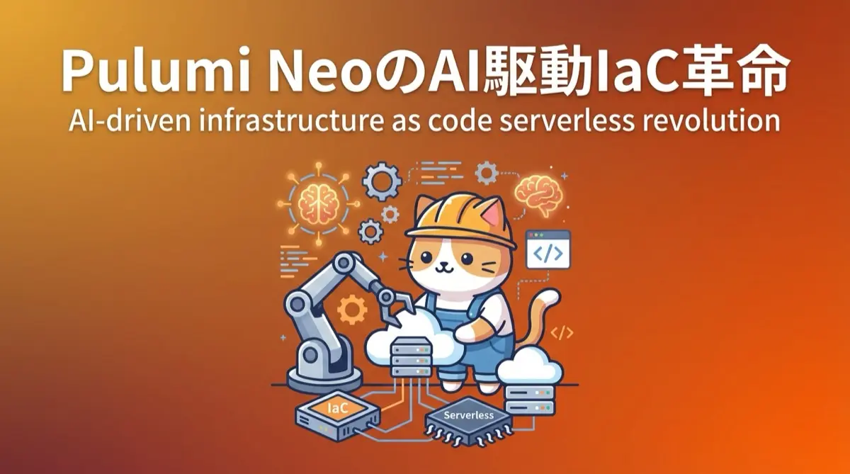 サーバーレス時代のIaC革命!Pulumi Neoが切り拓くAI駆動のインフラ管理