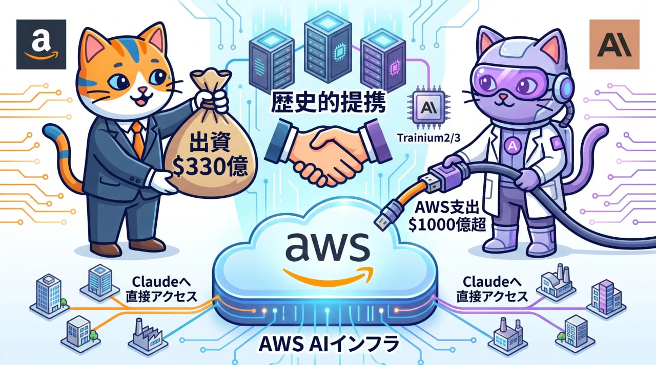【AmazonがAnthropicに最大330億ドルを追加出資】エンジニアが知るべき投資の構造と実務的影響