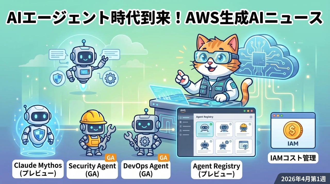 AWSの生成AIニュース最前線2026年4月6日週 — Claude Mythos・AIエージェント群・Agent Registry の全貌