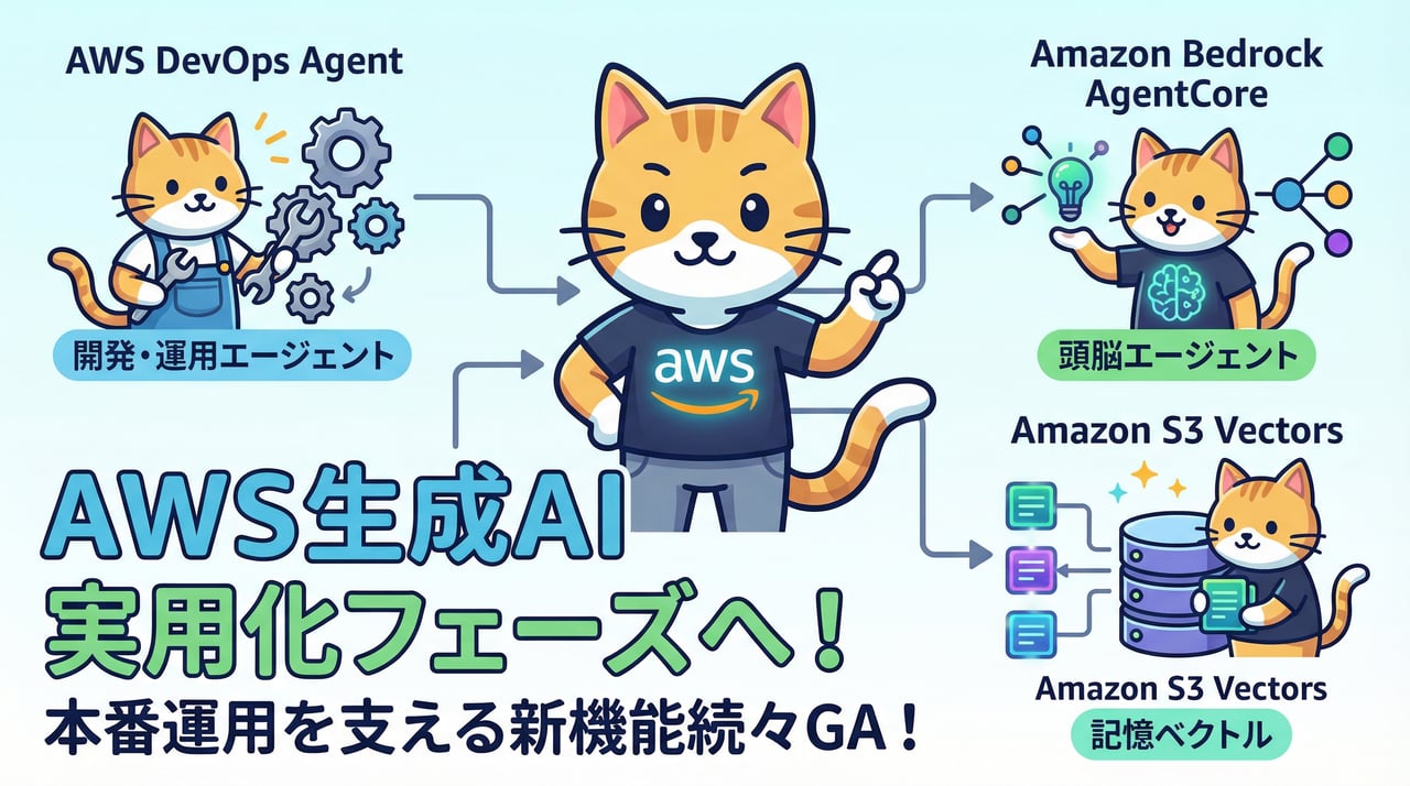 AIエージェントが本番稼働へ踏み出す週 AWS生成AIサービス最新アップデートまとめ