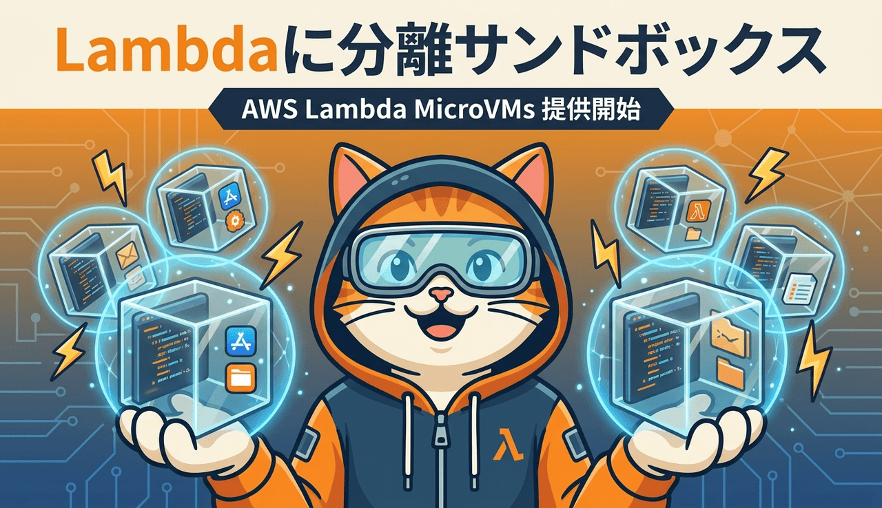 AWS Lambda が MicroVMs を提供開始 分離サンドボックスと完全なライフサイクル制御を実現する